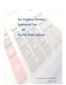 East Stroudsburg University Environmental Scan and Five-Year Budget Projection
