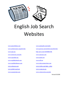 English Job Search Websites