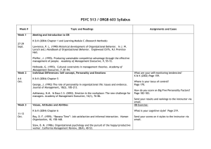 PSYC 513 / ORGB 603 Syllabus