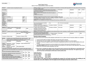 Job number:  Estate Support Service Work on Fume Cupboard/Safety Cabinet/ Lab drains