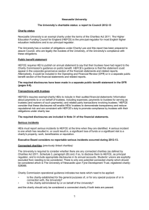 Newcastle University  The University’s charitable status: a report to Council 2012-13