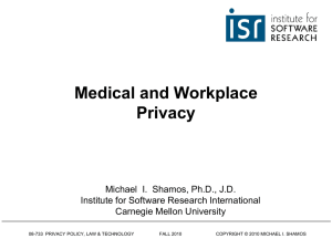 Medical and Workplace Privacy