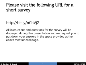 Please visit the following URL for a short survey