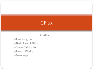 GFlux Outline : Last Progress Basic Idea of Gflux