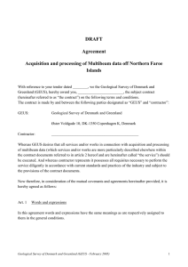 DRAFT Agreement Acquisition and processing of Multibeam data off Northern Faroe Islands