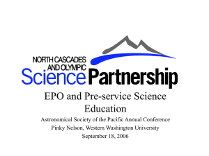 EPO and Pre-service Science Education