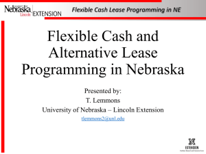 Flexible Cash and Alternative Lease Programming in Nebraska