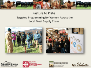 Pasture to Plate Targeted Programming for Women Across the