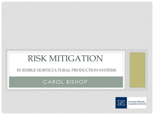 RISK MITIGATION IN EDIBLE HORTICULTURAL PRODUCTION SYSTEMS