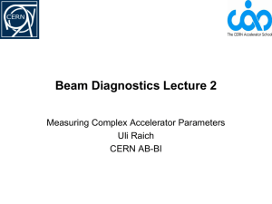 Beam Diagnostics Lecture 2 Measuring Complex Accelerator Parameters Uli Raich CERN AB-BI