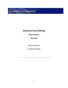 Quarterly Press Briefing Brian Wynter Governor