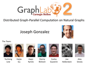 Joseph Gonzalez Distributed Graph-Parallel Computation on Natural Graphs The Team: Yucheng