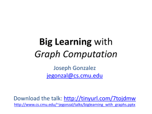 Big Learning Graph Computation Joseph Gonzalez alk: