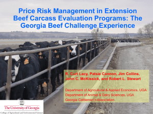 Price Risk Management in Extension Beef Carcass Evaluation Programs: The