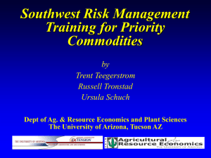 Southwest Risk Management Training for Priority Commodities by