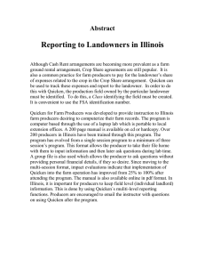 Reporting to Landowners in Illinois Abstract
