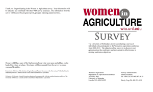Thank you for participating in the Women in Agriculture survey. ... be tabulated and combined with other WIA survey responses. ...
