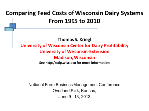 Comparing Feed Costs of Wisconsin Dairy Systems From 1995 to 2010