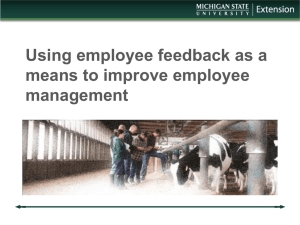 Using employee feedback as a means to improve employee management