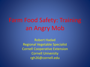Farm Food Safety: Training an Angry Mob
