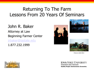 Returning To The Farm Lessons From 20 Years Of Seminars