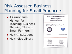 Risk-Assessed Business Planning for Small Producers