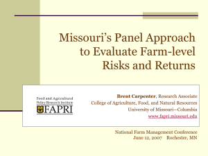 Missouri’s Panel Approach to Evaluate Farm-level Risks and Returns