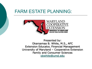 FARM ESTATE PLANNING: