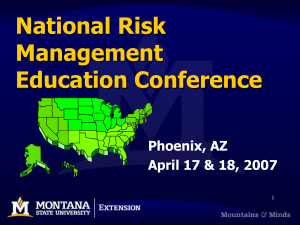 National Risk Management Education Conference Phoenix, AZ