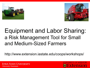Equipment and Labor Sharing: a Risk Management Tool for Small