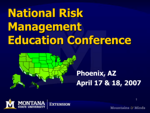 National Risk Management Education Conference Phoenix, AZ