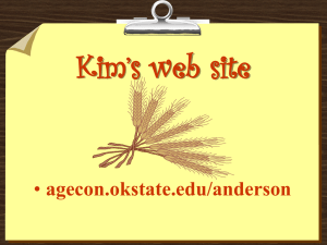 Kim’s web site agecon.okstate.edu/anderson