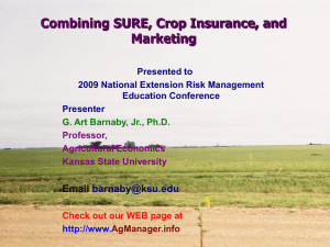 Combining SURE, Crop Insurance, and Marketing Email