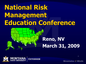 National Risk Management Education Conference Reno, NV