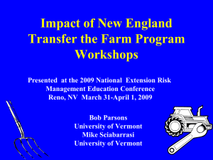 Impact of New England Transfer the Farm Program Workshops