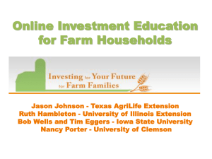 Online Investment Education for Farm Households