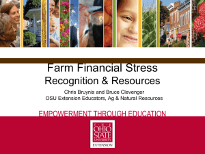 Farm Financial Stress Recognition &amp; Resources EMPOWERMENT THROUGH EDUCATION
