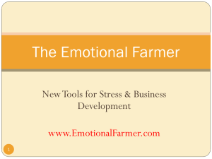 The Emotional Farmer New Tools for Stress &amp; Business Development www.EmotionalFarmer.com