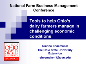 Tools to help Ohio’s dairy farmers manage in challenging economic conditions