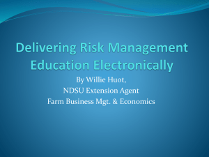 Delivering Risk Management Education Electronically
