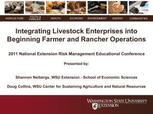 Integrating Livestock Enterprises into Beginning Farmer and Rancher Operations