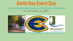 Earth Day Every Day Sustainability at UWEC