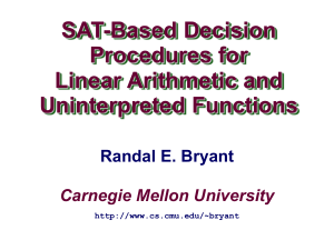 SAT-Based Decision Procedures for Linear Arithmetic and Uninterpreted Functions