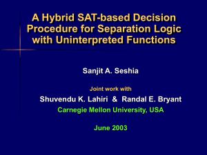A Hybrid SAT-based Decision Procedure for Separation Logic with Uninterpreted Functions