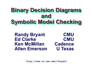 Binary Decision Diagrams and Symbolic Model Checking Randy Bryant