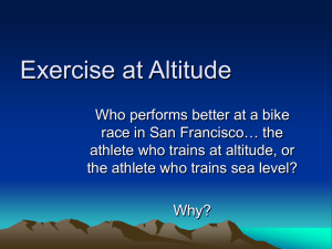 Exercise at Altitude