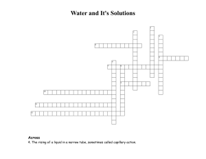 Water and It's Solutions Across