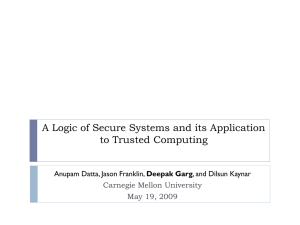 A Logic of Secure Systems and its Application to Trusted Computing