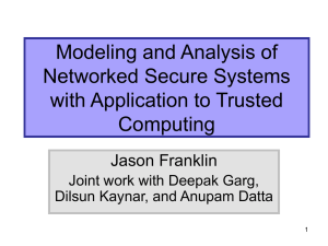Modeling and Analysis of Networked Secure Systems with Application to Trusted Computing