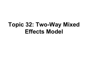 Topic 32: Two-Way Mixed Effects Model